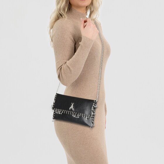 Patrizia Pepe Fly Clutch Tasche Leder 28 cm