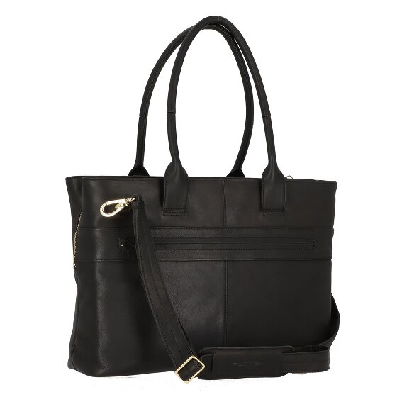 Plevier Structure Antilla Schultertasche RFID Schutz Leder 40 cm Laptopfach