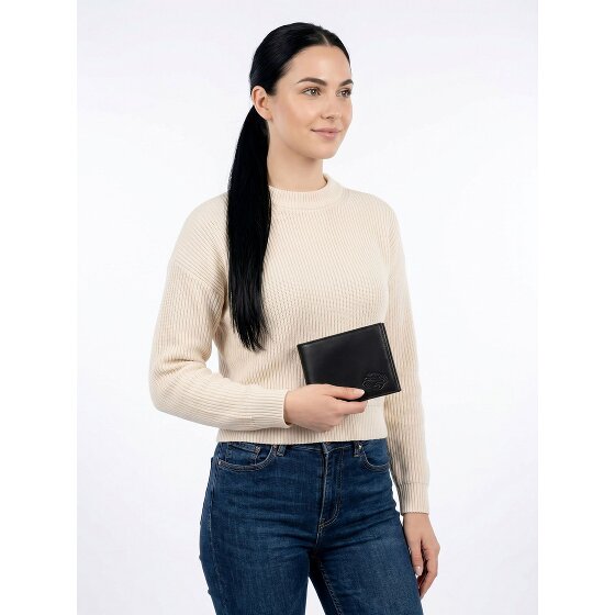 oxmox Leather Geldbörse RFID Schutz Leder 12 cm