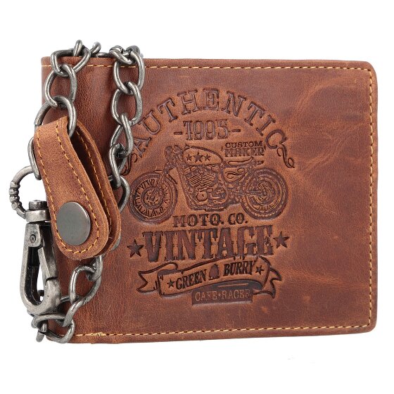 Greenburry Vintage Cafe-Racer Geldbörse RFID Leder 12 cm