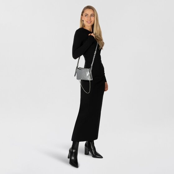 PINKO Double Mini Clutch Tasche Leder 20 cm