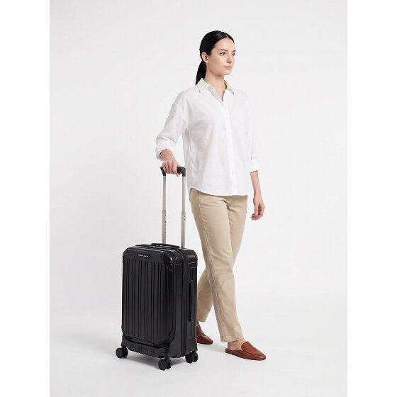 Piquadro PQ-Light 4 Rollen Kabinentrolley S 56 cm Laptopfach mit Dehnfalte