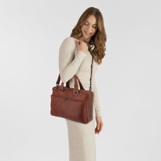 Plevier Vintage Larry Aktentasche Leder 40 cm Laptopfach