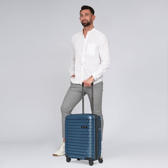 Pactastic Collection 04 THE CABIN + 4 Rollen Kabinentrolley S 55 cm mit Dehnfalte