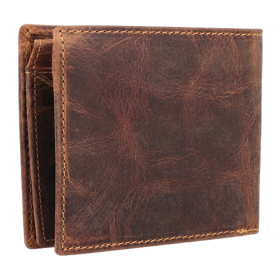 Greenburry Vintage Geldbörse mit Fisch-Prägung Leder 12 cm