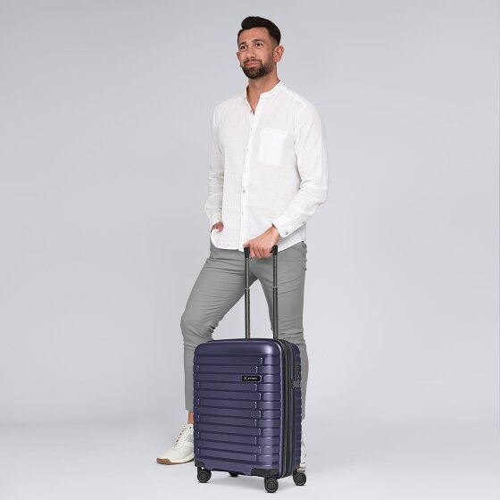 Pactastic Collection 04 THE CABIN + 4 Rollen Kabinentrolley S 55 cm mit Dehnfalte