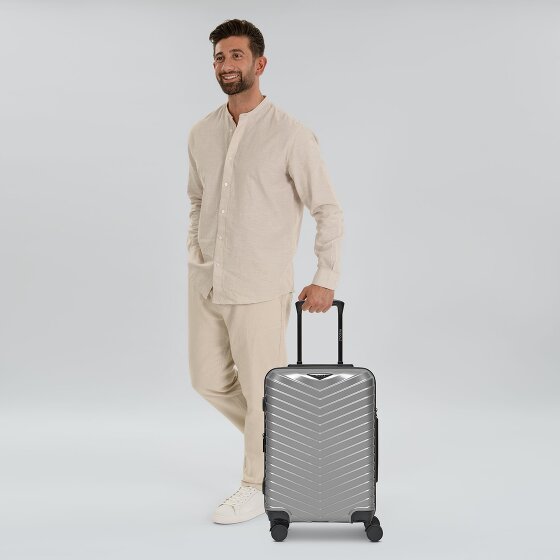 Redolz Essentials 18 4 Rollen Kabinentrolley 55 cm mit Dehnfalte