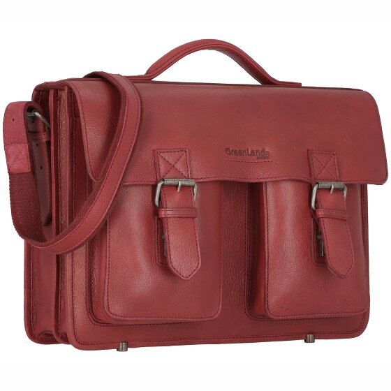 Greenland Nature Nature Aktentasche Leder  40 cm