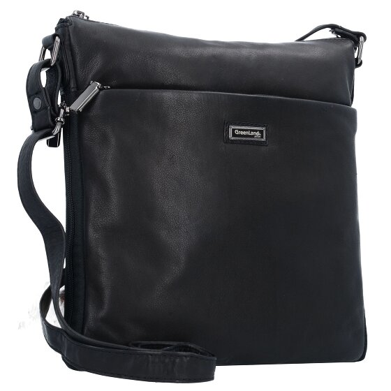 Greenland Nature Black Nappa Umhängetasche Leder 29 cm