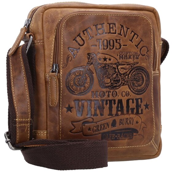 Greenburry Vintage Cafe-Racer Umhängetasche Leder 23 cm