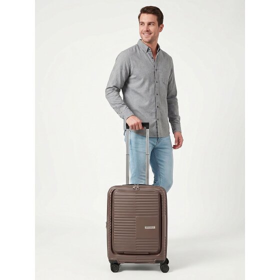 Redolz Essentials 17 2.0 4 Rollen Kabinentrolley 55 cm Laptopfach mit Dehnfalte