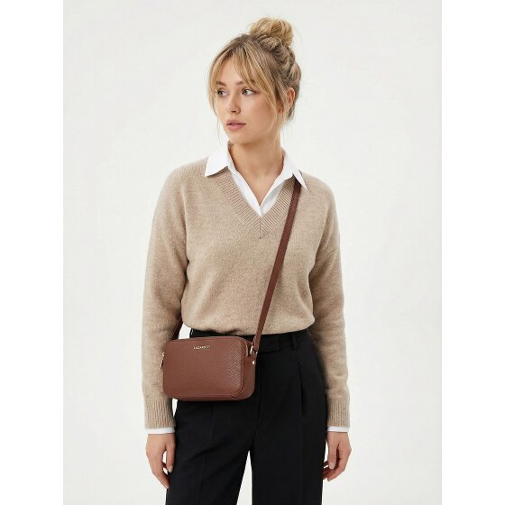 Lazarotti Bologna Leather Umhängetasche Camera-Bag Leder Double-Zip 18 cm