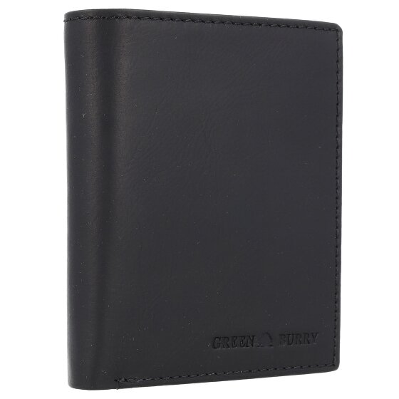 Greenburry Pure Black Geldbörse RFID Schutz Leder 10.5 cm
