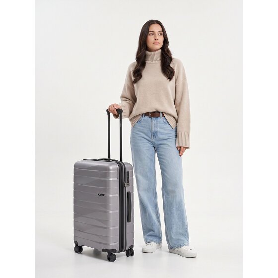 Bergpfeil Travel 4 Rollen Trolley M 66 cm mit Dehnfalte