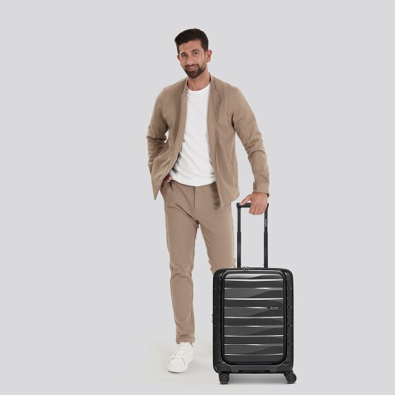 Bergpfeil Travel 4 Rollen Kabinentrolley 55 cm Laptopfach mit Dehnfalte