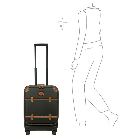 Bric's Bellagio 4 Rollen Kabinentrolley 55 cm mit Dehnfalte