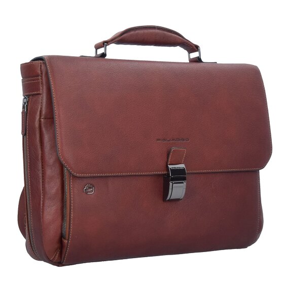 Piquadro Black Square Aktentasche Leder 40 cm Laptopfach