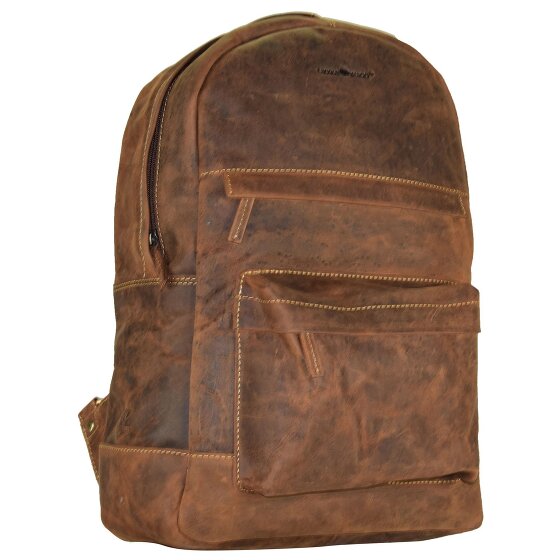 Greenburry Vintage Retro Rucksack Leder 42 cm Laptopfach