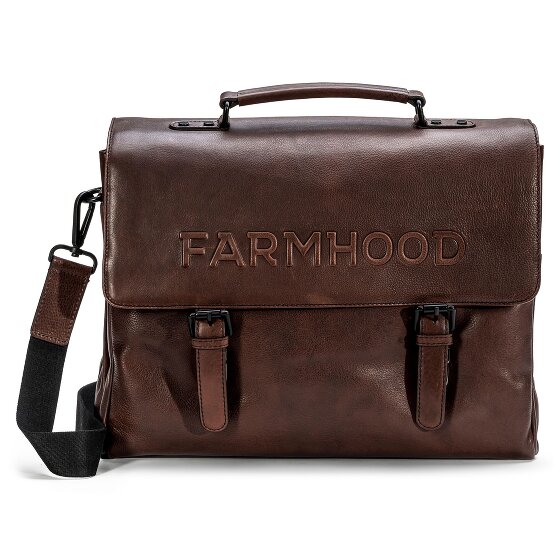 Farmhood Memphis Aktentasche XXL 3 Fächer Leder 39 cm