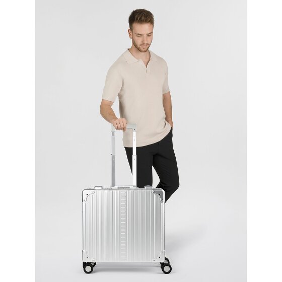 Aleon Deluxe 4-Rollen Businesstrolley Aluminium 45 cm
