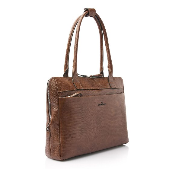 Castelijn & Beerens Vera Schultertasche RFID Schutz Leder 41 cm Laptopfach