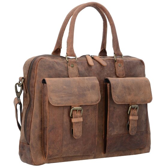 Harold's Antic Collection Aktentasche Leder 40cm Laptopfach