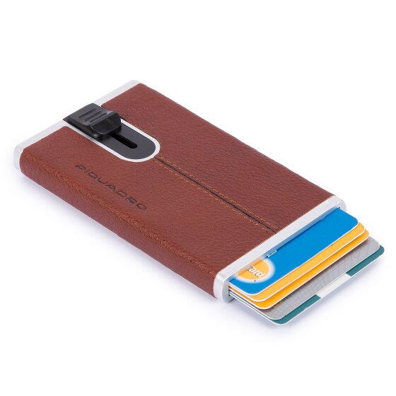 Piquadro Black Square Kreditkartenetui RFID Leder 6 cm