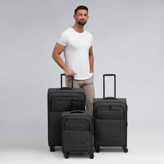 Redolz Essentials 12 THREE SET 4 Rollen Kofferset 3-teilig mit Dehnfalte