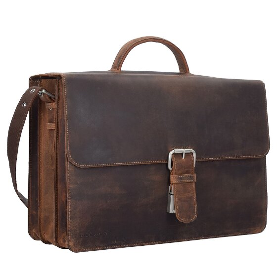 Plevier Retro Zeppelin Aktentasche Leder 43.5 cm Laptopfach