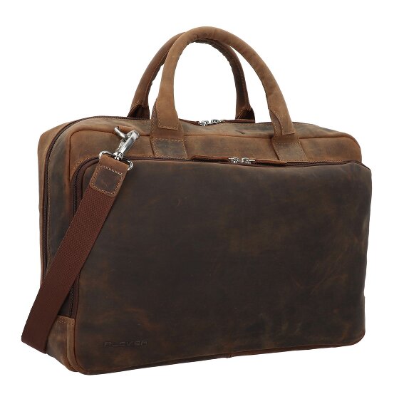 Plevier Retro Colmar Aktentasche Leder 40 cm Laptopfach