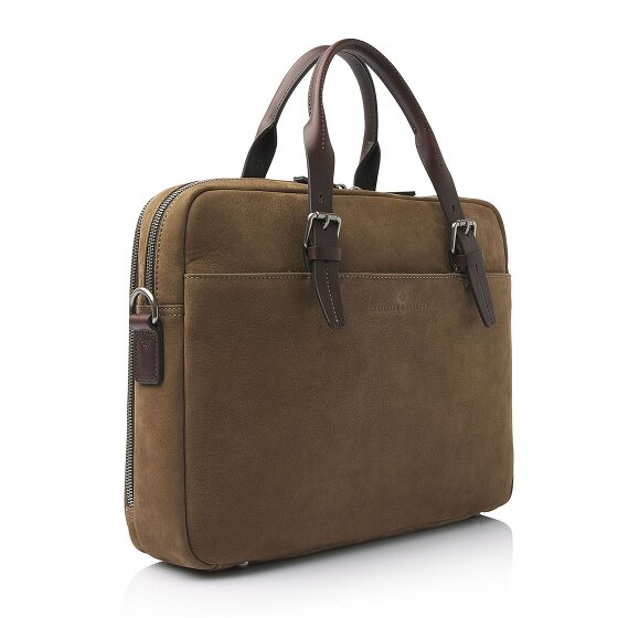 Castelijn & Beerens Nubuck Aktentasche Leder 41 cm Laptopfach