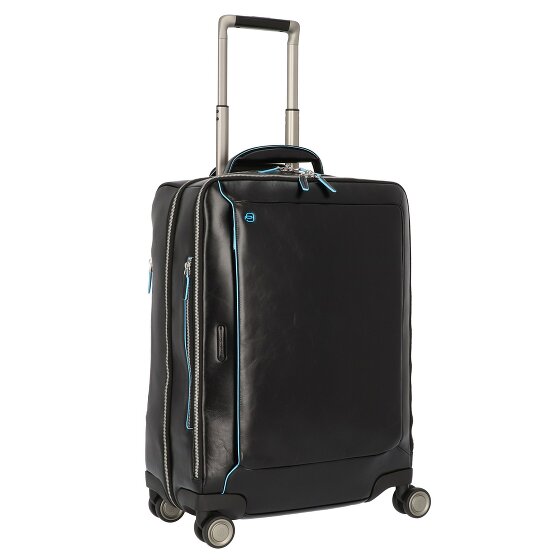 Piquadro Blue Square 4-Rollen Kabinentrolley Leder 55 cm Laptopfach