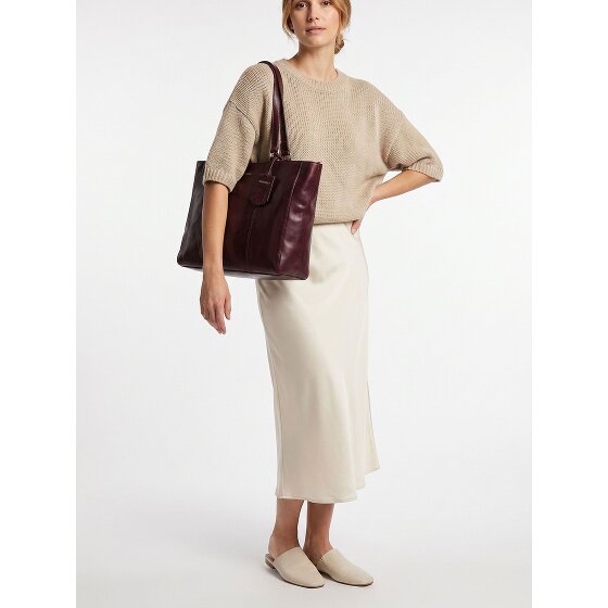 Burkely Fine Florence Shopper Tasche Leder 36 cm Laptopfach