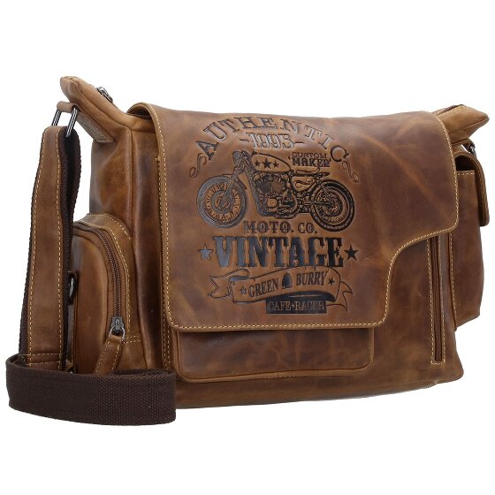 Greenburry Vintage Cafe-Racer Messenger Leder 39 cm