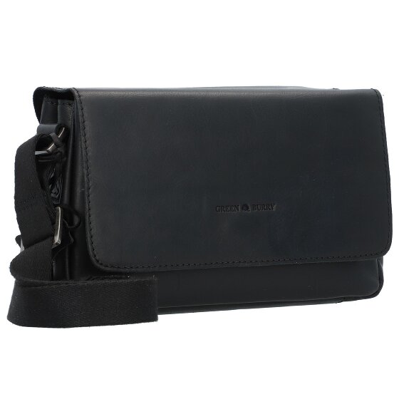 Greenburry Pure Black Umhängetasche Leder 23 cm
