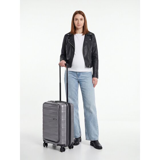 Bergpfeil Travel 4 Rollen Kabinentrolley 55 cm Laptopfach mit Dehnfalte