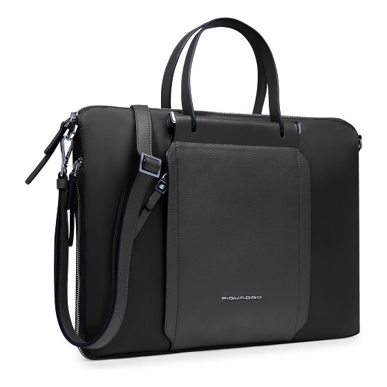 Piquadro Lyra Aktentasche Leder 42 cm Laptopfach mit Dehnfalte