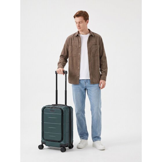 Police London 4 Rollen Kabinentrolley 55 cm Laptopfach mit Dehnfalte