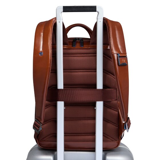 Piquadro Blue Square Daypack RFID Schutz Leder 37 cm Laptopfach