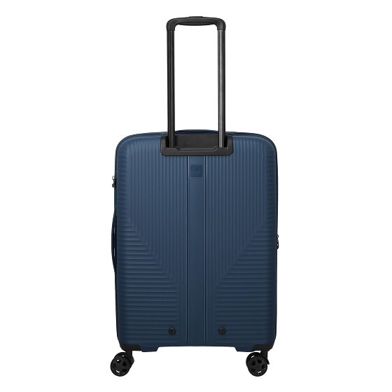Travelite Air Stripe 4 Rollen Trolley M 66 cm mit Dehnfalte