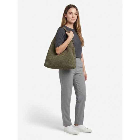 LES VISIONNAIRES Paz Weave Schultertasche Leder 44 cm
