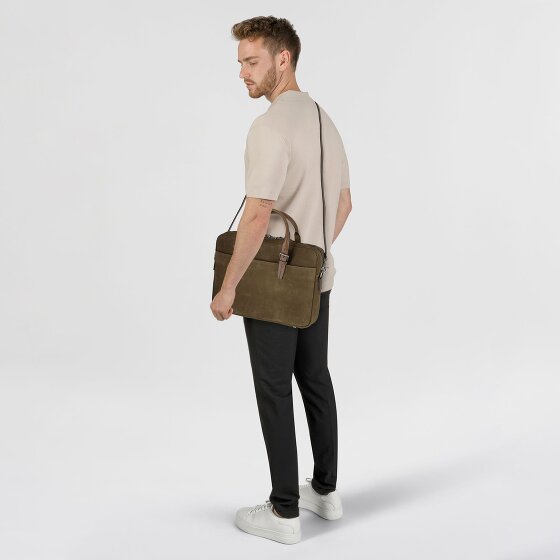 Castelijn & Beerens Nubuck Aktentasche Leder 41 cm Laptopfach