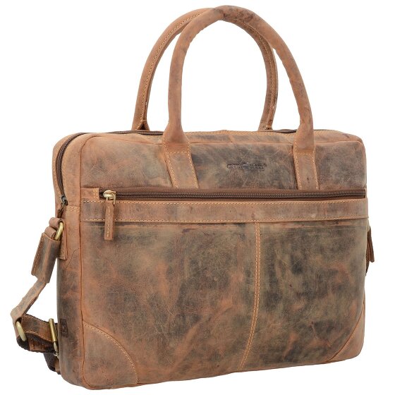 Greenburry Vintage Aktentasche Leder 41 cm Laptopfach