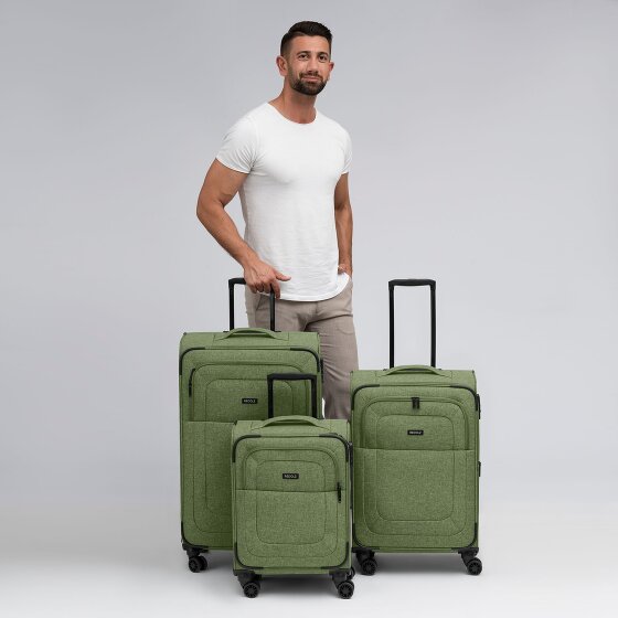 Redolz Essentials 12 THREE SET 4 Rollen Kofferset 3-teilig mit Dehnfalte