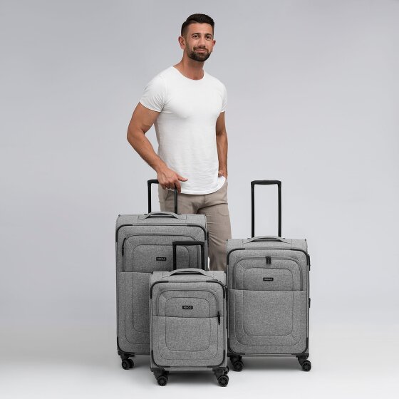Redolz Essentials 12 THREE SET 4 Rollen Kofferset 3-teilig mit Dehnfalte