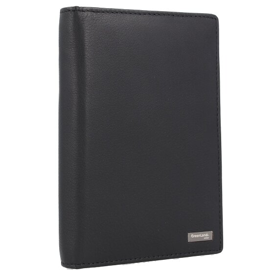 Greenland Nature Black Nappa Reisepassetui RFID Leder 11,5 cm