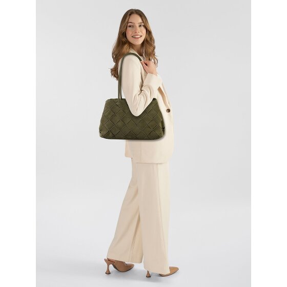 LES VISIONNAIRES Mrs. Bella Schultertasche Leder 40 cm
