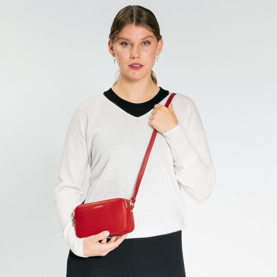 Lazarotti Bologna Leather Umhängetasche Leder Small Double-Zip 18 cm