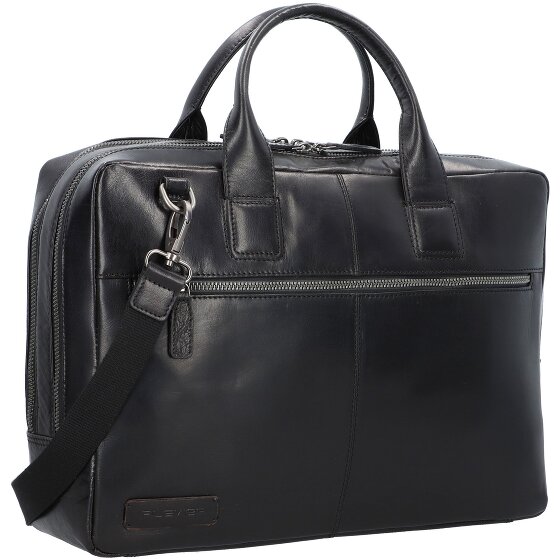 Plevier Rock Flint Aktentasche RFID Schutz Leder 41 cm Laptopfach