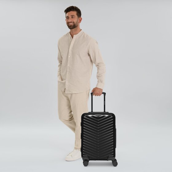 Redolz Essentials 18 4 Rollen Kabinentrolley 55 cm mit Dehnfalte